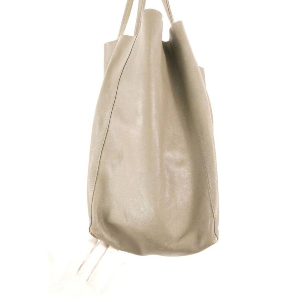 Celine Horizontal Cover Tote Leather Khaki Handbag - Picture 4 of 10